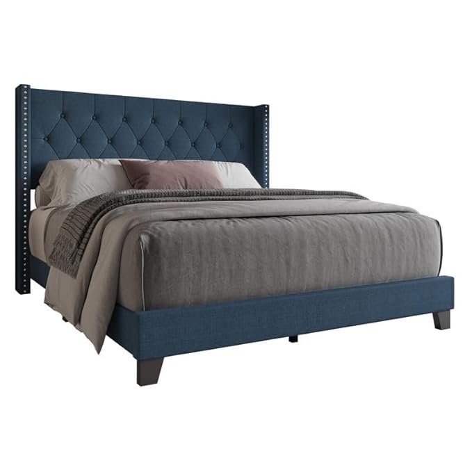 Modern Upholstered King Size Bed | Premium Fabric Bed