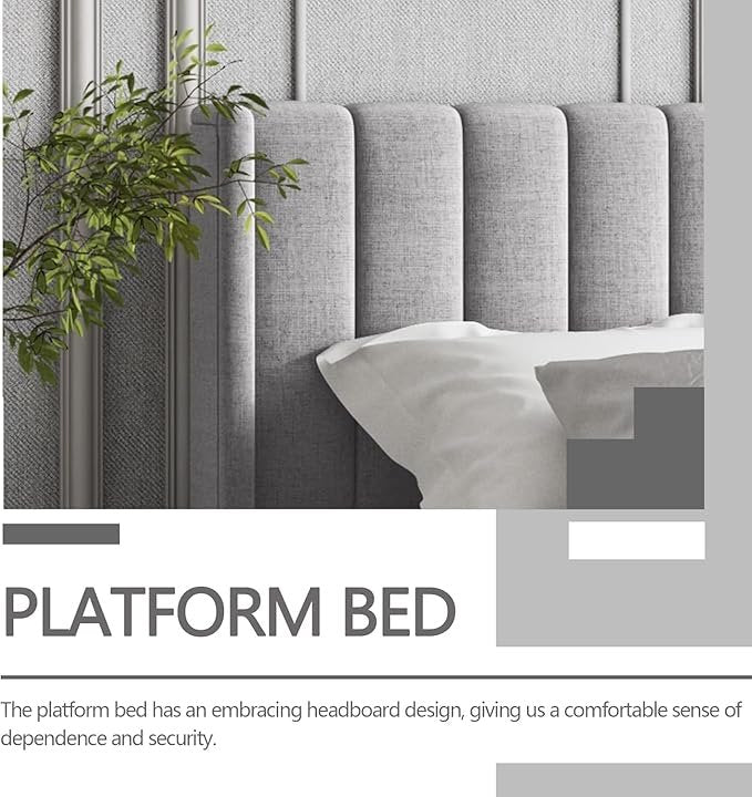 Modern Upholstered King Size Bed | Premium Fabric Bed
