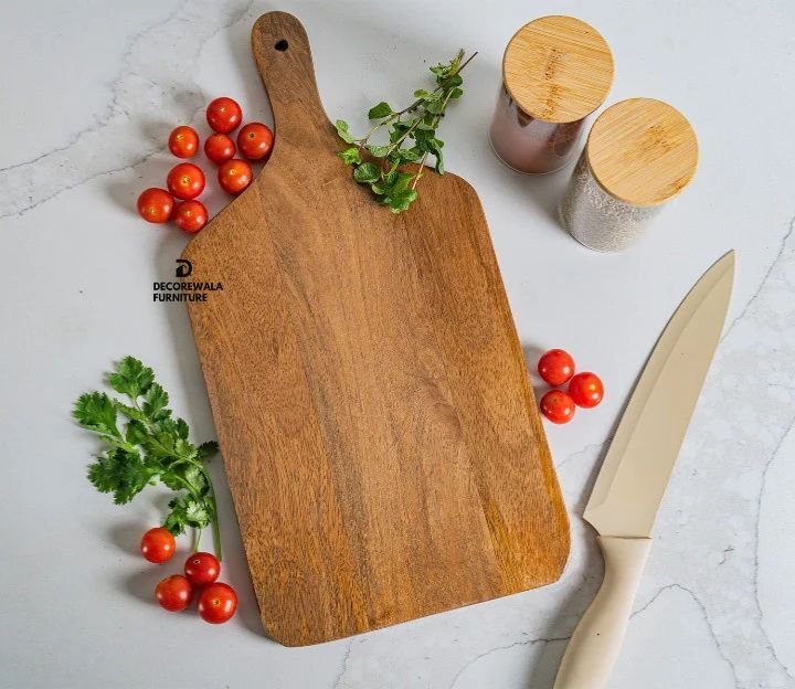 Naturaft Natural Mango Wood Handcrafted Non Slip Chopping Board