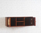 Sitlyne Solid Wood Two Door Wall Shelf