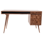 Barkwood Study Table with Storage