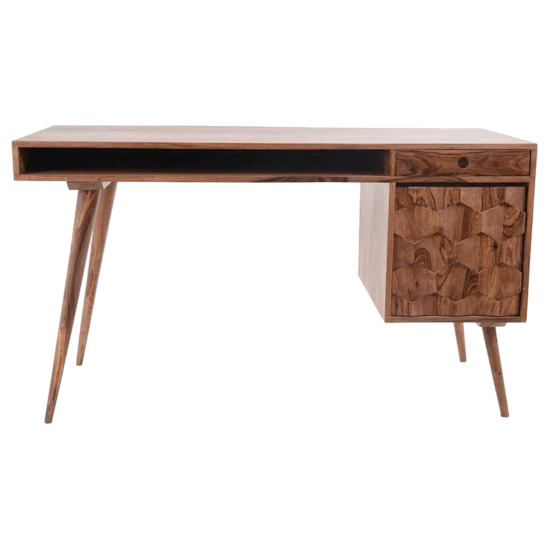 Barkwood Study Table with Storage