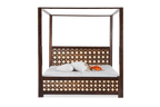 Solid Wood Luxury Poster Bed with Hydraulic Storage