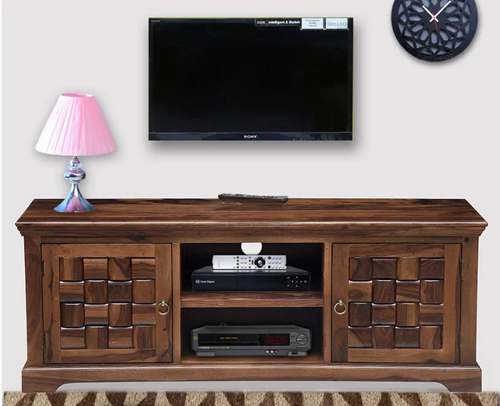 Bandung Solid Wood Two Doors TV Cabinet