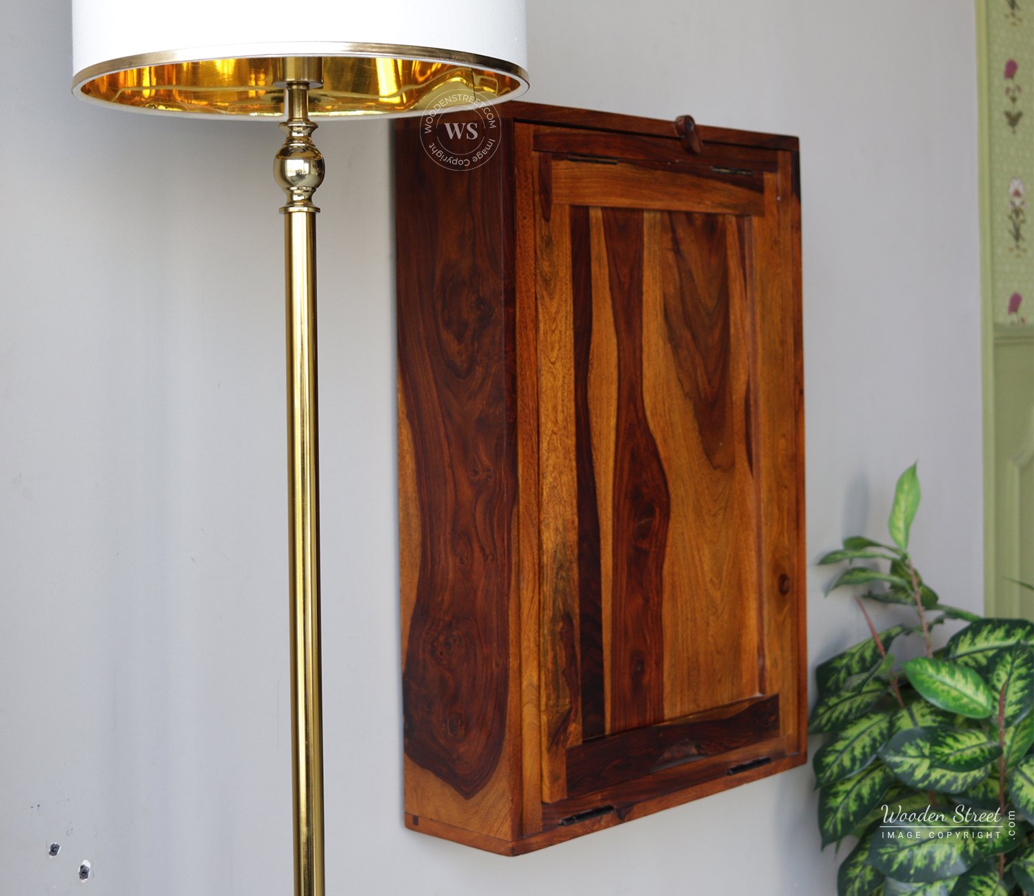 Lorrenzo Foldable Wall Table with Storage
