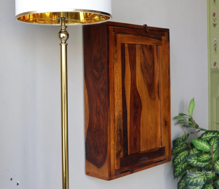 Lorrenzo Foldable Wall Table with Storage