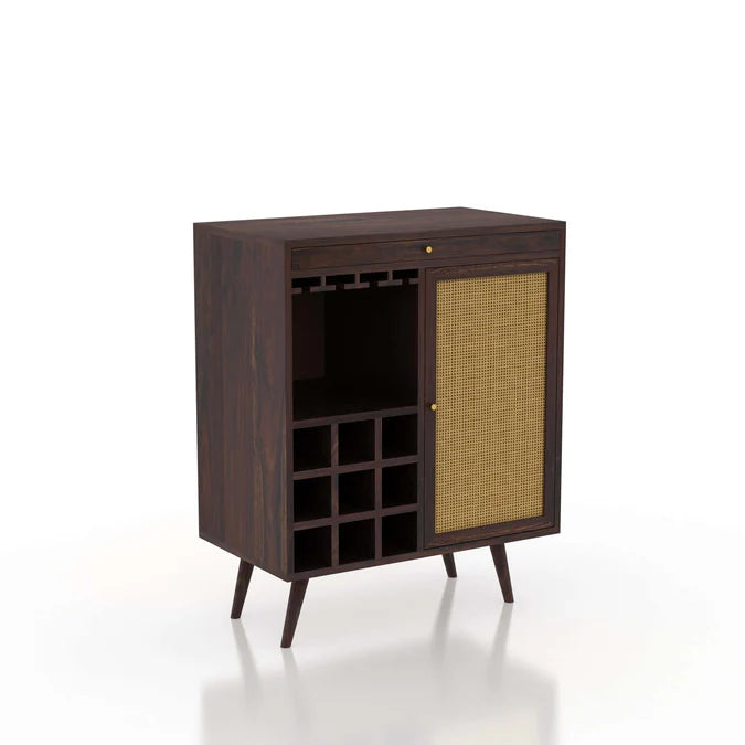 Syrus Solid Sheesham Wood Bar Unit