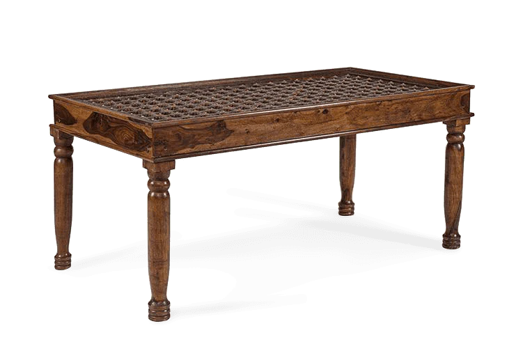 Solid Wood Brass Dining Set