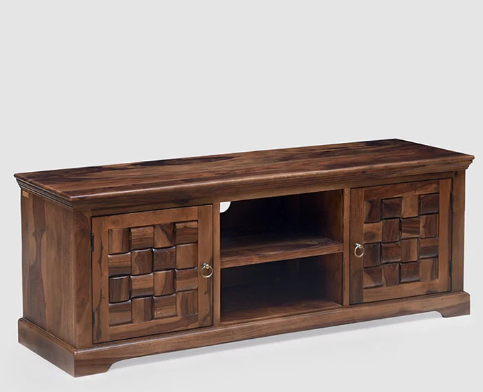 Bandung Solid Wood Two Doors TV Cabinet