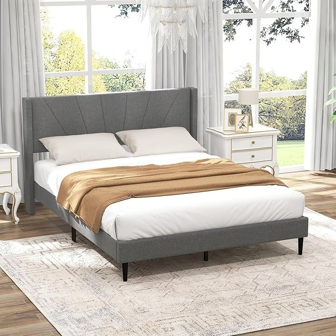 Modern Upholstered King Size Bed | Premium Fabric Bed