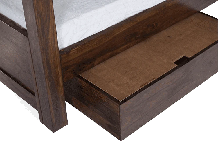 Nestora Solid Wood Poster Bed With Storage Home