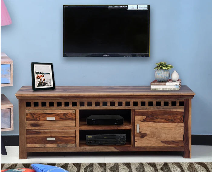 Dhaka Solid Wood Two Doors & Door Tv Cabinet