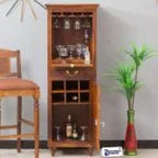 Calgary Solid Wood Bar Cabinet Modern Style