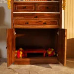 Sheesham Pooja Mandir with Drawer
