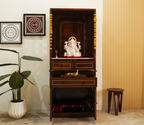 Sheesham Pooja Mandir with Drawer
