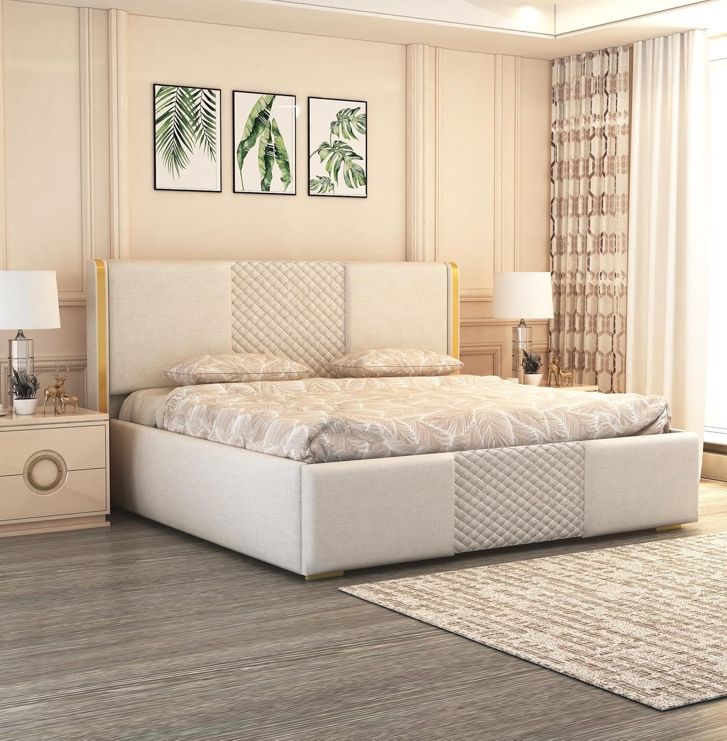 Premium Upholstered Bed With Storage