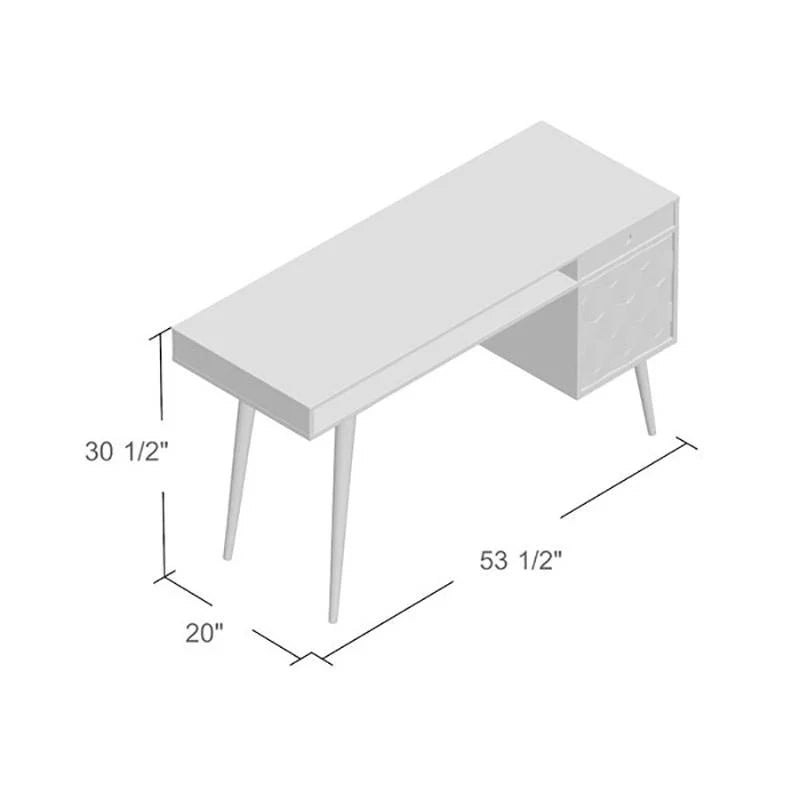 Barkwood Study Table with Storage