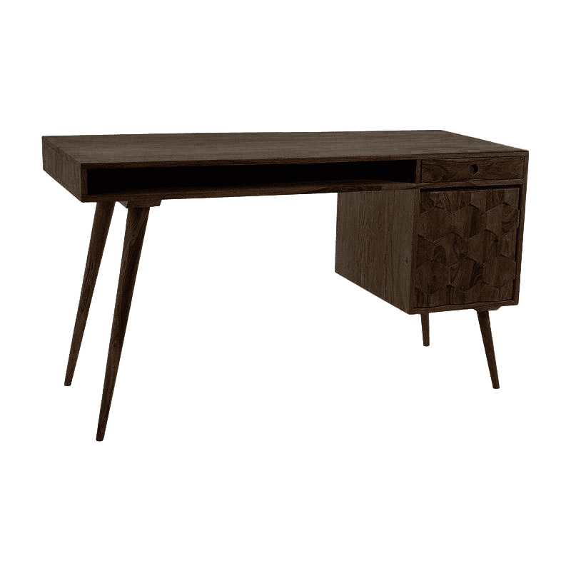 Barkwood Study Table with Storage