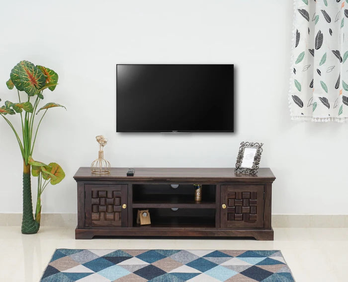 Pune Sheesham Wood Two Door TV Cabinet