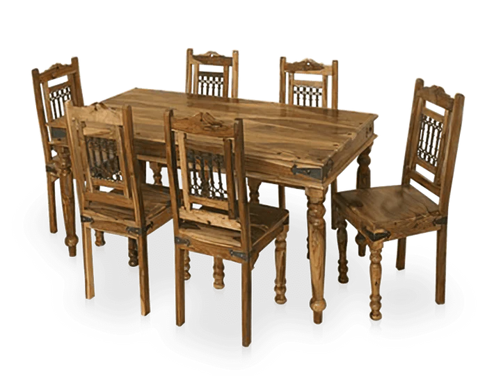 Solid Wood Jali Dining Set