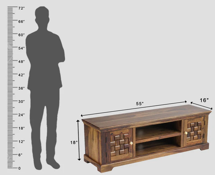 Pune Sheesham Wood Two Door TV Cabinet