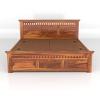 Modern Solid Wooden Bed With Storage Area