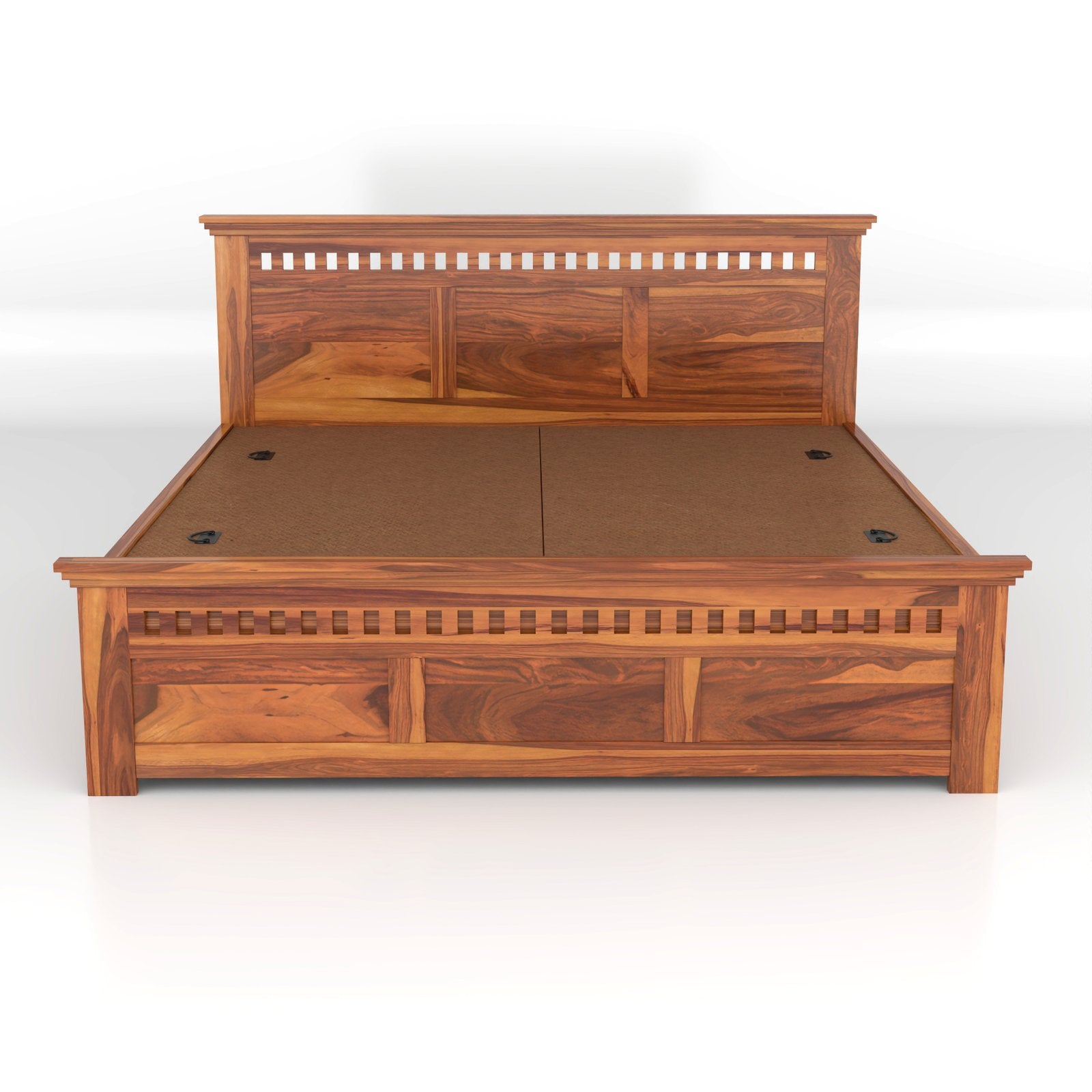 Modern Solid Wooden Bed With Storage Area