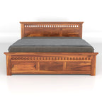 Modern Solid Wooden Bed With Storage Area