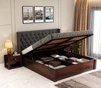 Bed Solid Wood Upholstered Bed With Hydraulic Storage