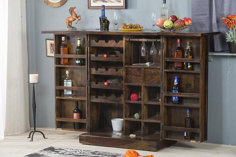 Solid Wood Brass Royale Bar