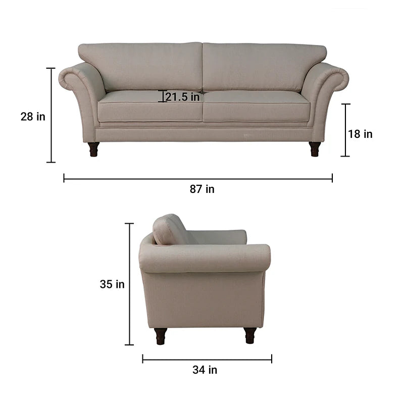 Styrelle 2 Seater Premium Fabric Sofa