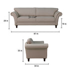 Styrelle 2 Seater Premium Fabric Sofa