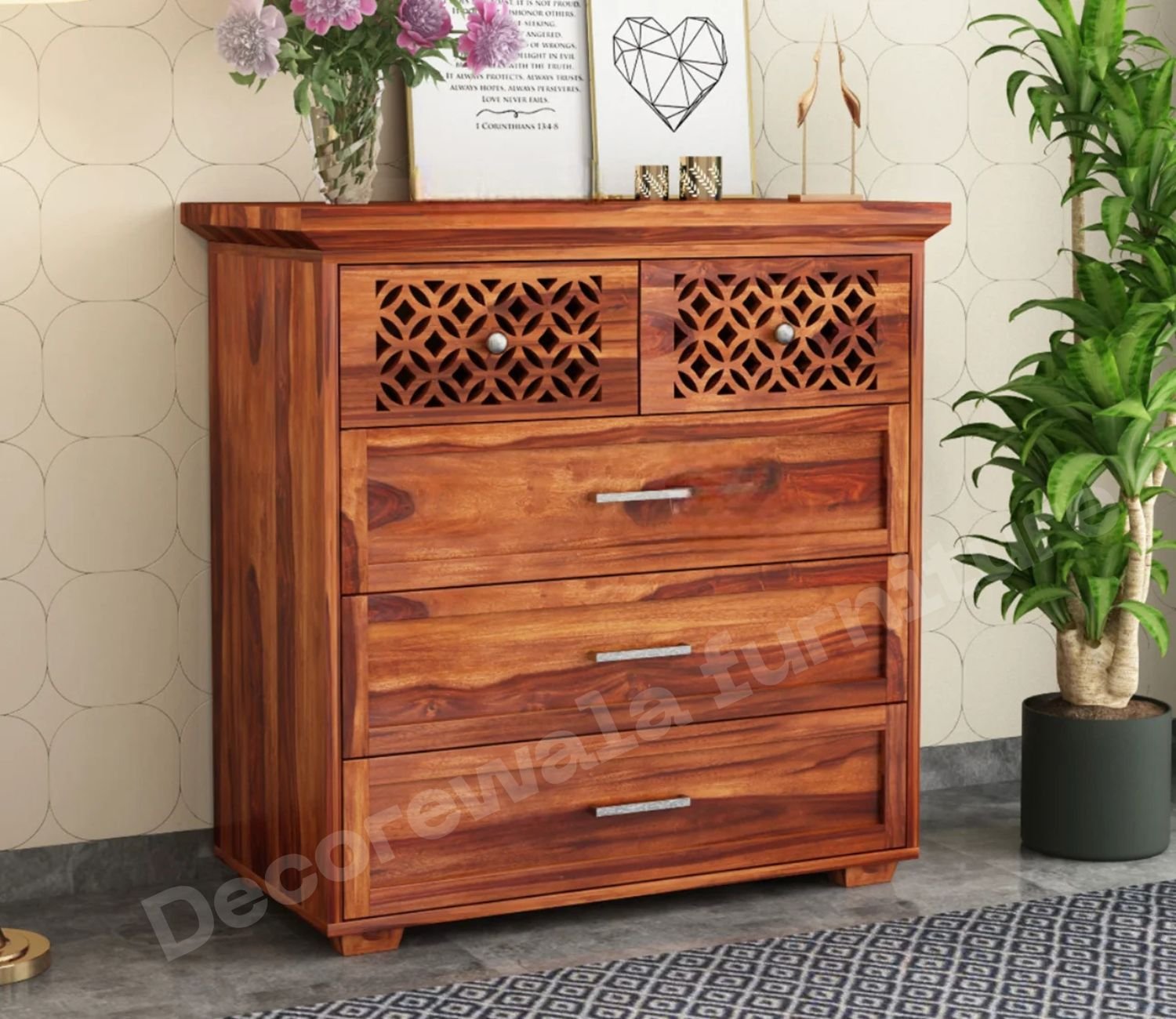 Cambrey 5-Drawer Wooden Chest Of Drawers