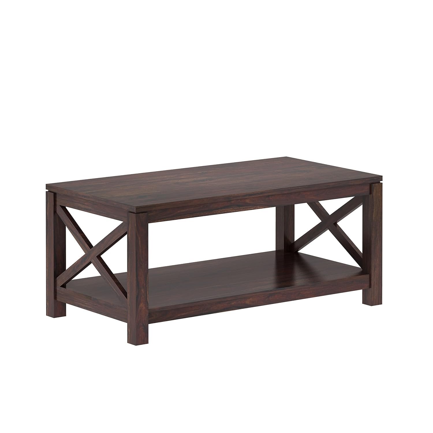 Caffiero Solid Sheesham Wood Coffee Table