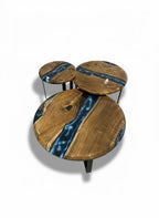 Walnora Modern Wooden Center Table – Solid Wood Top