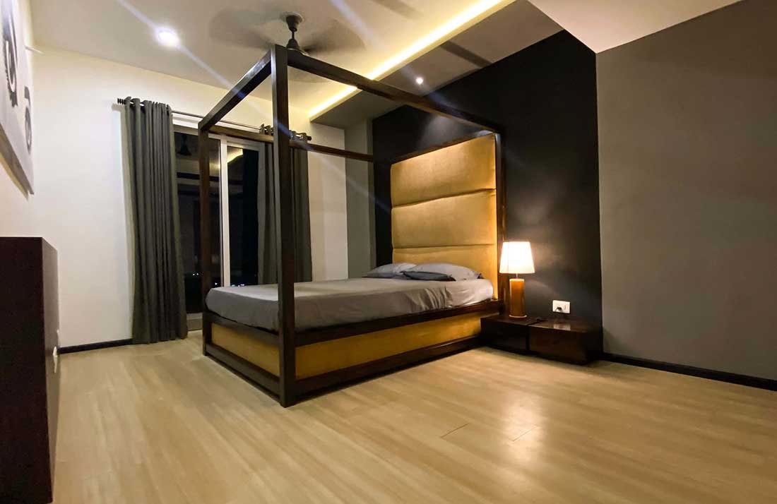 Madrano Solid Wood Bed