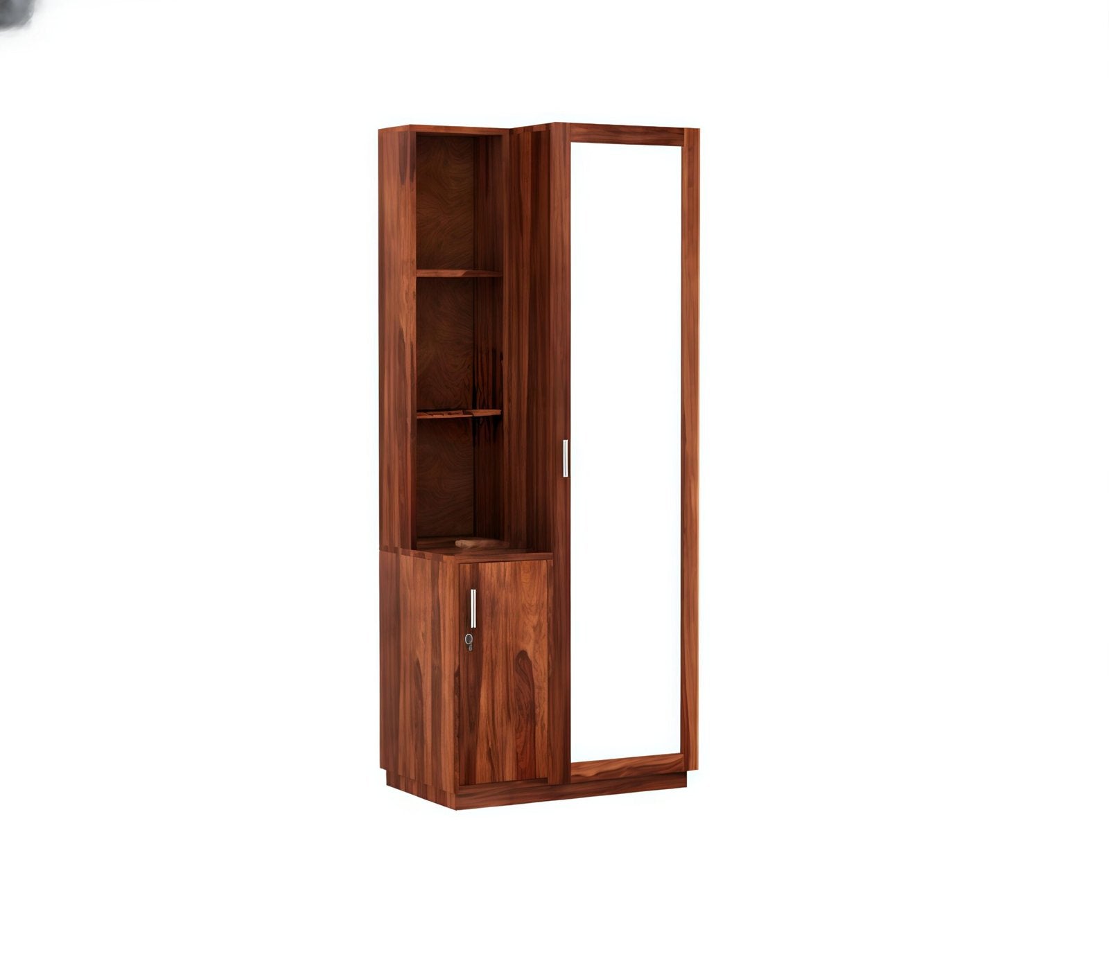 Bellessa Sheesham Wood Dressing Table with Mirror and Storage