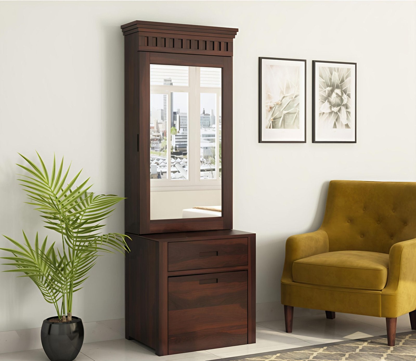 Sonavia Dressing Table With Storage Stool