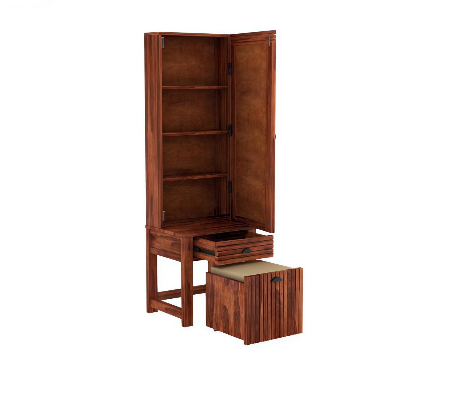 Velvetra Dressing Table with Stool and Storage