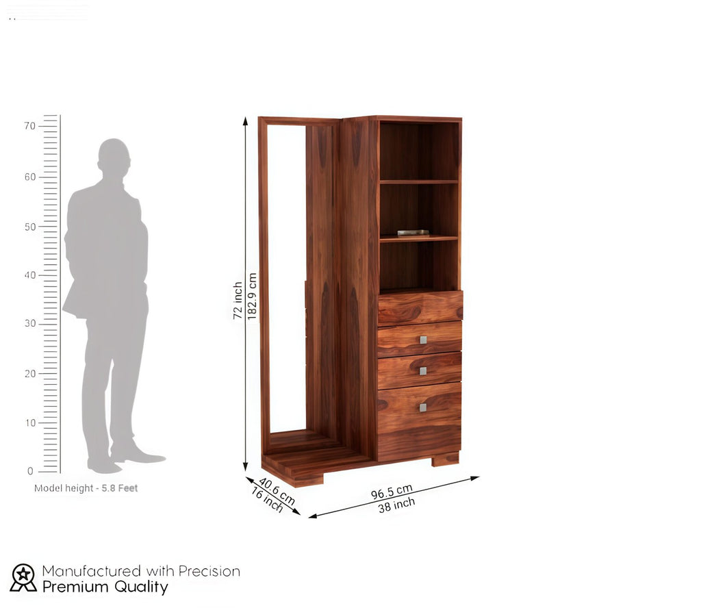 Bellavue Sheesham Wood Dressing Table with Storage