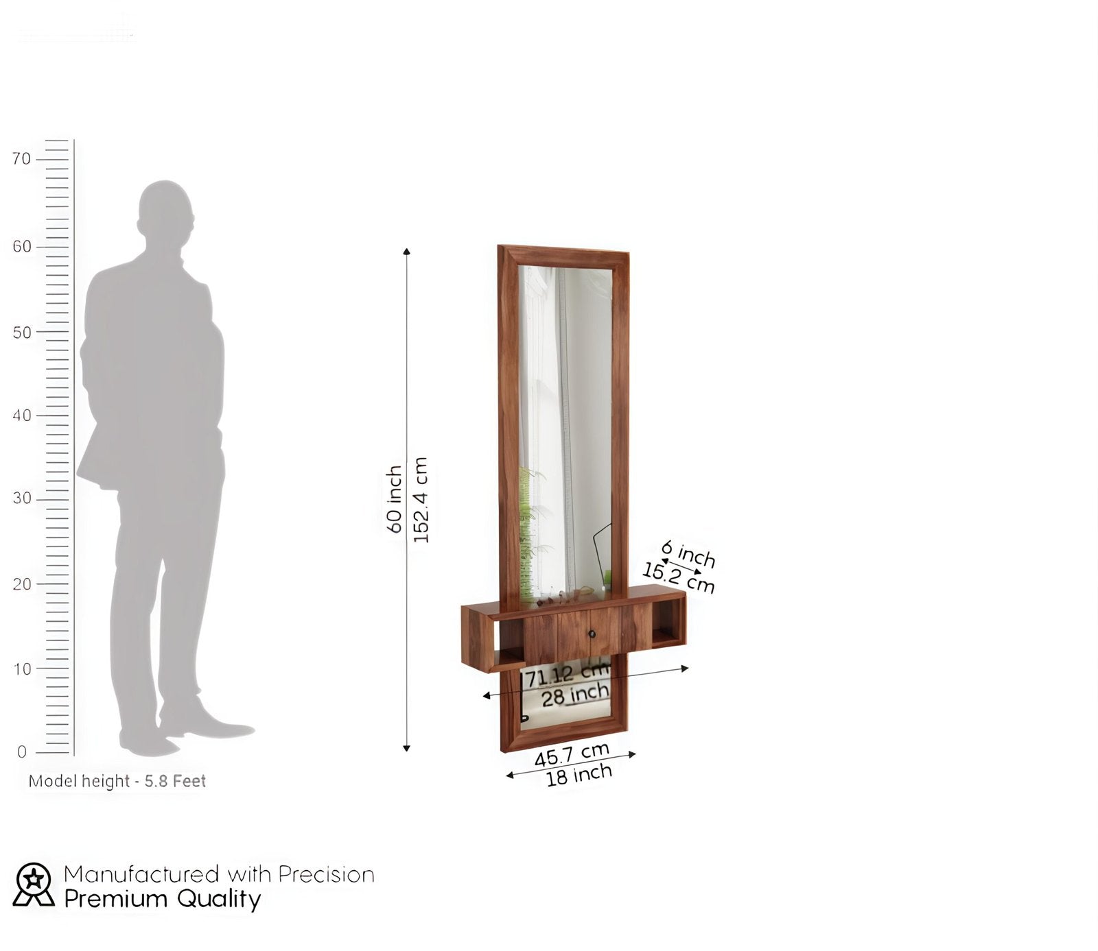 Valmore Wall Mounted Dressing Table