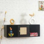Cozyra Solid Wood One Door Wall Shelf