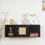 Cozyra Solid Wood One Door Wall Shelf