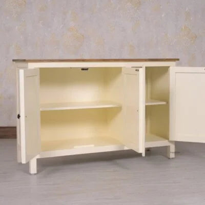 Dreamure Solid Wood Three Door Storage Tall Cabinet