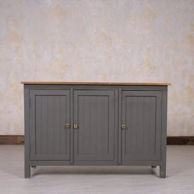 Dreamure Solid Wood Three Door Storage Tall Cabinet