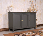 Dreamure Solid Wood Three Door Storage Tall Cabinet