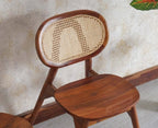 Lustroak Solid Wood Dining Chair Set of two