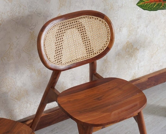 Lustroak Solid Wood Dining Chair Set of two