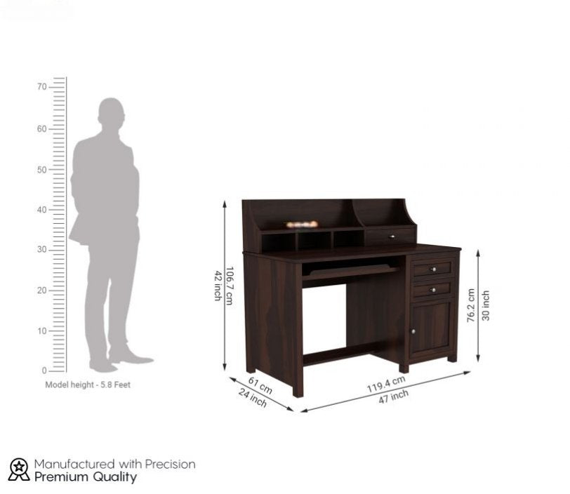 Lustrona Study Table Cum Shelf