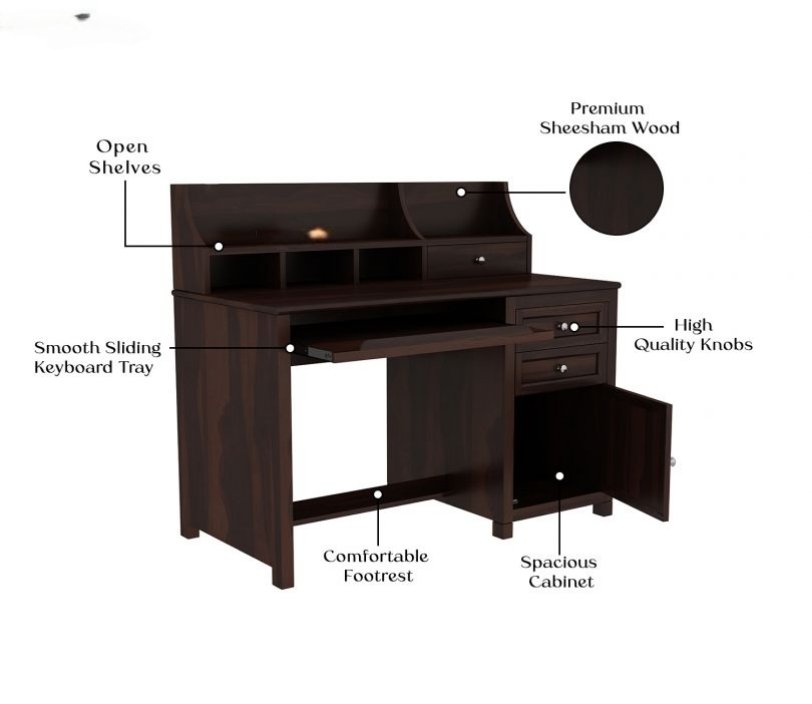 Lustrona Study Table Cum Shelf